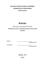 Referāts 'Pašvaldību loma, vieta un patstāvīgas funkcijas valsts pārvaldes īstenošanā', 1.