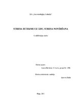 Referāts 'Stresa ietekme uz ādu. Stresa novēršana', 1.