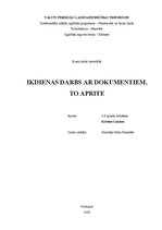 Referāts 'Ikdienas darbs ar dokumentiem', 1.