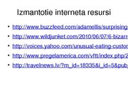 Prezentācija 'Pasaules valstu neparastākās ēšanas tradīcijas', 31.