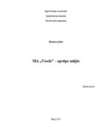 Biznesa plāns 'SIA "Vesels" - aprūpe mājās', 1.
