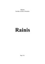Referāts 'Rainis', 1.