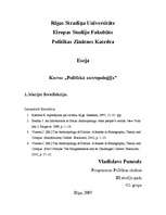 Eseja 'Politiskā antropoloģija ', 1.