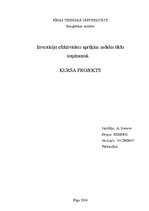 Referāts 'Investīciju efektivitātes aprēķins sadales tīklu uzņēmumā', 1.