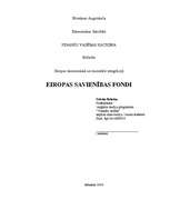 Referāts 'Eiropas Savienības fondi', 1.