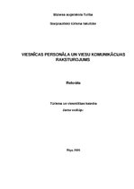Referāts 'Viesnīcas personāla un viesu komunikācijas raksturojums', 1.
