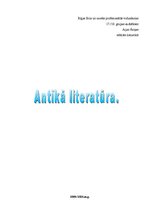 Referāts 'Antīkā literatūra', 1.