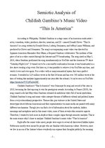 Eseja 'Semiotic Analysis of Childish Gambino’s Music Video "This Is America"', 1.
