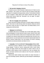 Konspekts 'Literary Theory Basics. Exam Notes', 1.