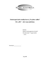 Biznesa plāns 'Dzērveņu audzēšana. Projekts', 1.