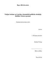 Referāts 'Vācijas ietekme uz Latvijas ekonomiski - politisko situāciju dažādos vēstures po', 1.