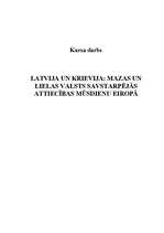Referāts 'Latvija un Krievija: mazas un lielas valsts savstarpējās attiecības mūsdienu Eir', 1.