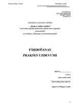Prakses atskaite 'Pārdošanas prakses atskaite', 11.