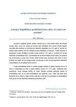 Referāts 'Latvijas Republikas proklamēšanas akts, tā saturs un nozīme', 1.