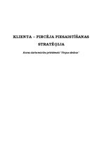 Referāts 'Klienta - pircēja piesaistīšanas stratēģija', 1.