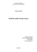 Referāts 'Bezdarba analīze Latvijas rajonos', 1.