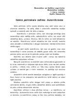 Eseja 'Autoritārisms', 1.