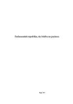Referāts 'Parlamentāra republika, tās būtība un pazīmes', 1.