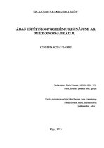 Referāts 'Ādas estētisko problēmu risinājumi ar mikrodermabrāziju', 1.