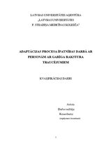 Diplomdarbs 'Adaptācijas procesa īpatnības darbā ar personām ar garīga rakstura traucējumiem', 1.