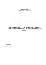 Referāts 'Nodarbinātības un bezdarba līmenis Latvijā', 1.