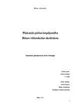 Referāts 'Plakanās pēdas iespējamība Bēnes vidusskolas skolēniem', 1.