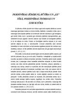 Konspekts 'Personības jēdziens, būtība', 1.