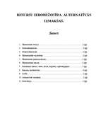 Konspekts 'Resursu ierobežotība. Alternatīvās izmaksas', 1.