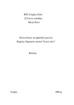 Referāts 'Distancēšanās no apkārtējās pasaules Dagnijas Zigmontes romānā "Laintu lāsts"', 1.