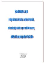 Referāts 'Sadzīves un rūpnieciskie atkritumi, ekoloģiskās problēmas, atkritumu pārstrāde', 1.