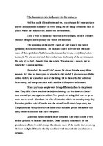 Eseja 'The Human`s Race Influence to the Nature', 1.