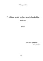 Referāts 'Peldēšana un tās ietekme uz cilvēka fizisko attīstību', 1.