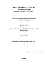 Konspekts 'Pieklājības līmenis un ētiskās normas mūsu augstskolā', 1.