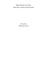 Referāts 'Elektrosakaru teorija', 1.