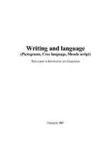 Referāts 'Writing and Language (Pictograms, Cree Language, Mende Script)', 1.
