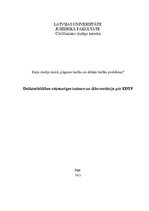 Eseja 'Deliktatbildības raksturīgās iezīmes un diferenciācija pēc EDTP', 1.
