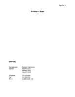 Biznesa plāns 'Business Plan for Startup Business', 2.