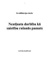 Diplomdarbs 'Neatļauta darbība kā saistību rašanās pamats', 1.