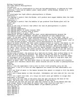 Eseja 'Biology Investigation How Light Affects Photosynthesis ', 1.