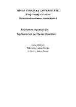 Konspekts 'Ražošanas organizācija. Ieņēmumi un ražošanas izmaksas', 1.