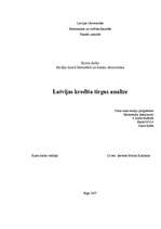 Referāts 'Latvijas kredīta tirgus analīze', 1.