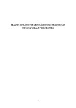 Prakses atskaite 'Krimināltiesiska prakse atskaite prokuratūrā', 1.