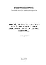 Referāts 'Regulējama augstsprieguma barošanas bloka izveide spektrometriskā detektora baro', 1.