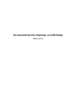 Referāts 'Kā samazināt latviešu emigrantu skaitu uz Lielbritāniju', 1.