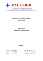 Biznesa plāns 'SIA "Baltfood"', 2.