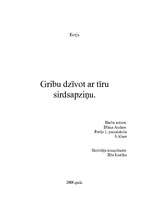 Eseja 'Gribu dzīvot ar tīru sirdsapziņu', 1.