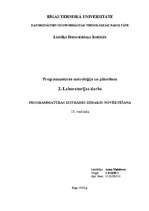 Konspekts 'Programmatūras izstrādes izmaksu novērtēšana ar Costar, SEAT un USC COCOMO II 19', 1.