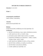 Konspekts 'Integrēta macību stunda Sports un veselība 1. klasei', 2.