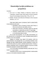 Referāts 'Demokrātija Latvijā: problēmas un perspektīvas', 1.