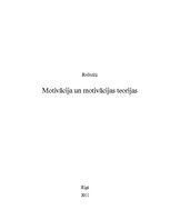 Referāts 'Motivācija un motivācijas teorijas', 1.
